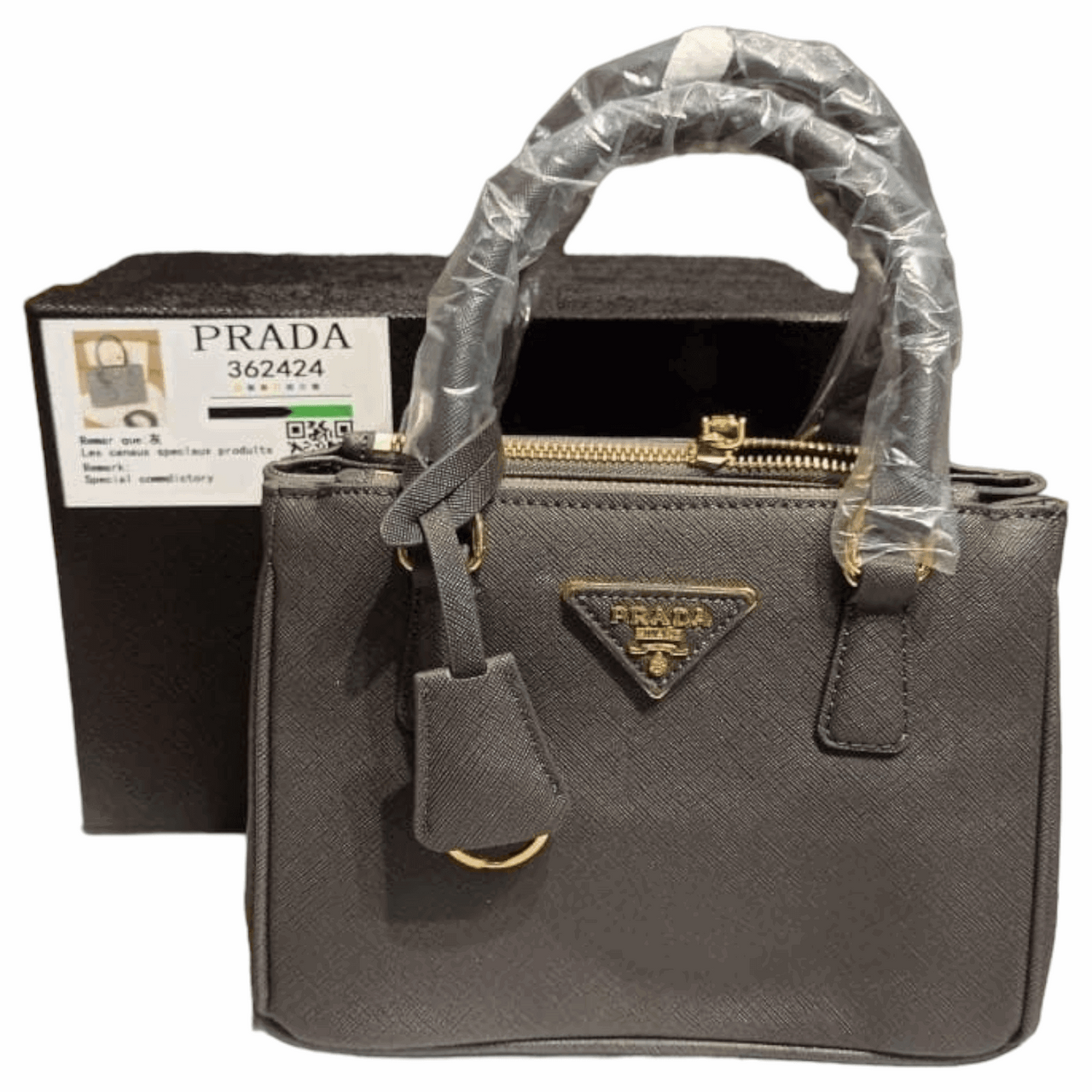 PRADA Galleria Luxe Du Jour Small Safiano Handbag Grey - EBM | TBC elorabym.com {{ shop.shopifyCountryName }} - Discounted Prices - Online Store - Best Quality In Pakistan - Sale -Cash On Delivery - Online Payment - Bank Transfer Facility - Shipping Worldwide - Sleepwear - Loungewear - Nighties - Crossbody - Handbag