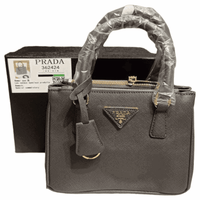 Thumbnail for PRADA Galleria Luxe Du Jour Small Safiano Handbag Grey - EBM | TBC elorabym.com {{ shop.shopifyCountryName }} - Discounted Prices - Online Store - Best Nightsuits in Pakistan - Sale -Cash On Delivery - Online Payment - Bank Transfer - Shipping Worldwide - Sleepwear - Nighties - Crossbody - Handbag - Nightsuit - Nigh Suit - Nightwear - Sunglasses - Bags - Wallets