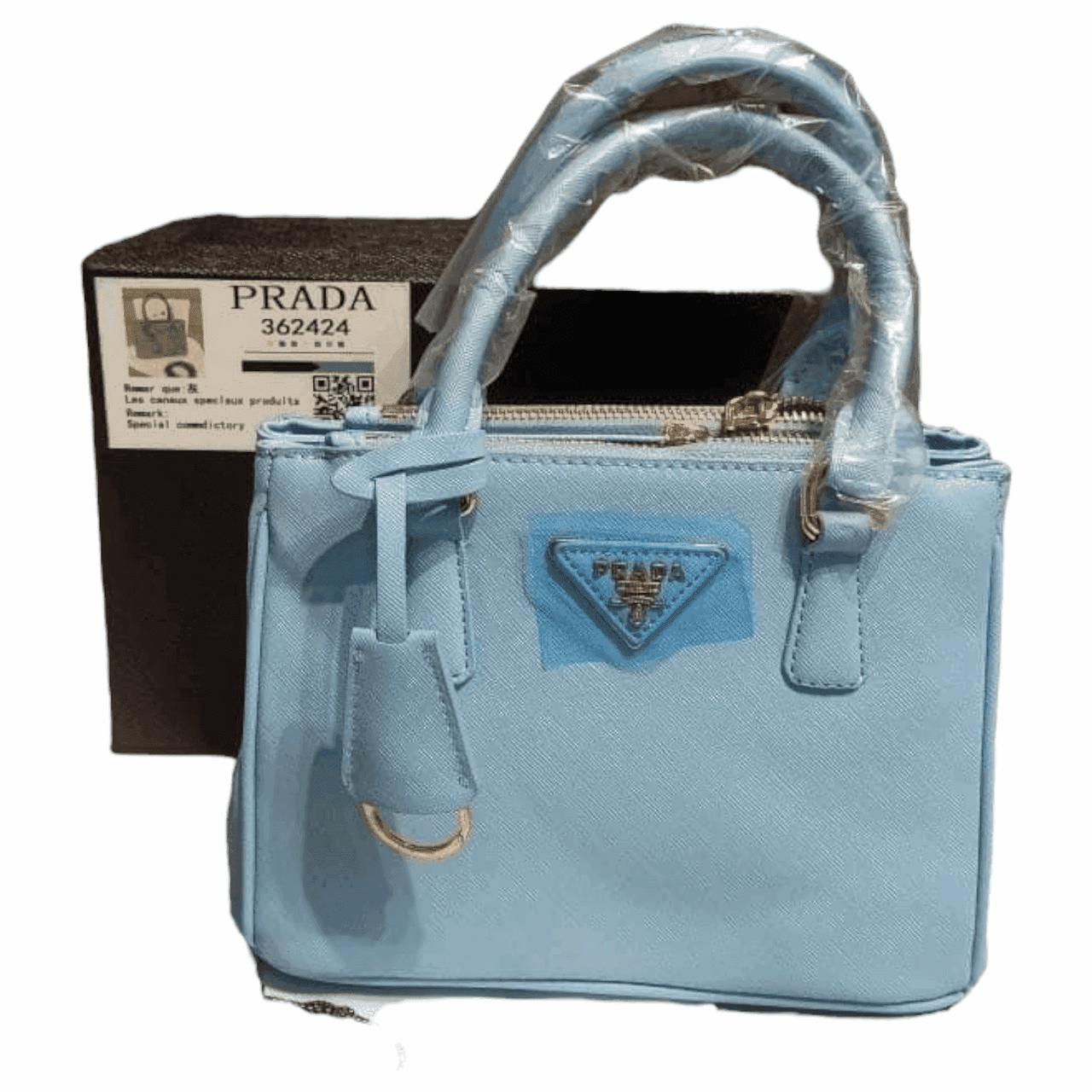 PRADA Galleria Luxe Du Jour Small Safiano Handbag Powder Blue - EBM | TBC elorabym.com {{ shop.shopifyCountryName }} - Discounted Prices - Online Store - Best Nightsuits in Pakistan - Sale -Cash On Delivery - Online Payment - Bank Transfer - Shipping Worldwide - Sleepwear - Nighties - Crossbody - Handbag - Nightsuit - Nigh Suit - Nightwear - Sunglasses - Bags - Wallets