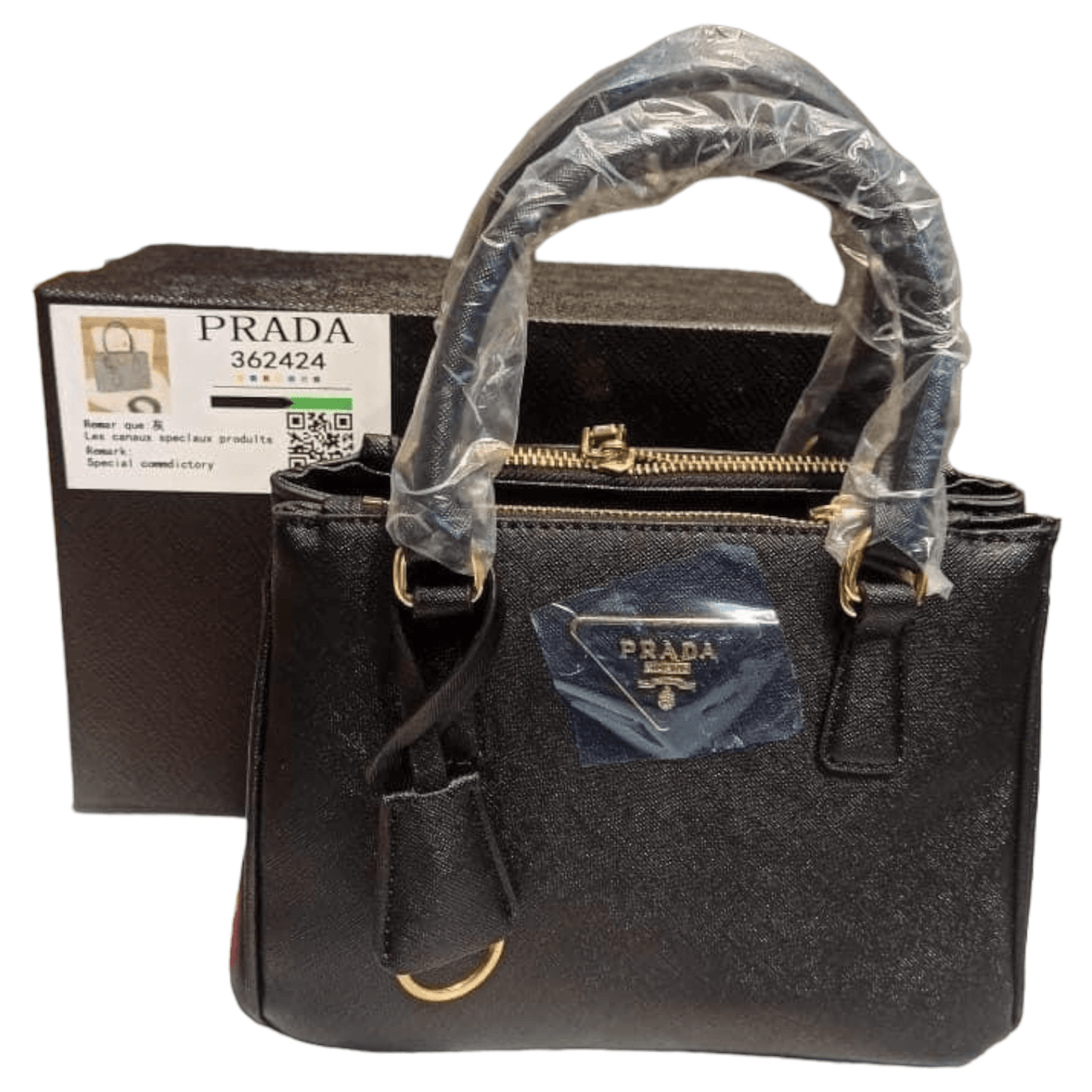 The Bag Couture Handbags, Wallets & Cases PRADA Luxe Du Jour Safiano Small Handbag Black