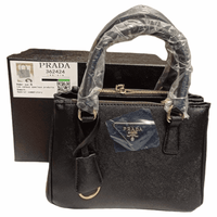 Thumbnail for PRADA Galleria Luxe Du Jour Small Safiano Handbag Black - EBM | TBC elorabym.com {{ shop.shopifyCountryName }} - Discounted Prices - Online Store - Best Nightsuits in Pakistan - Sale -Cash On Delivery - Online Payment - Bank Transfer - Shipping Worldwide - Sleepwear - Nighties - Crossbody - Handbag - Nightsuit - Nigh Suit - Nightwear - Sunglasses - Bags - Wallets