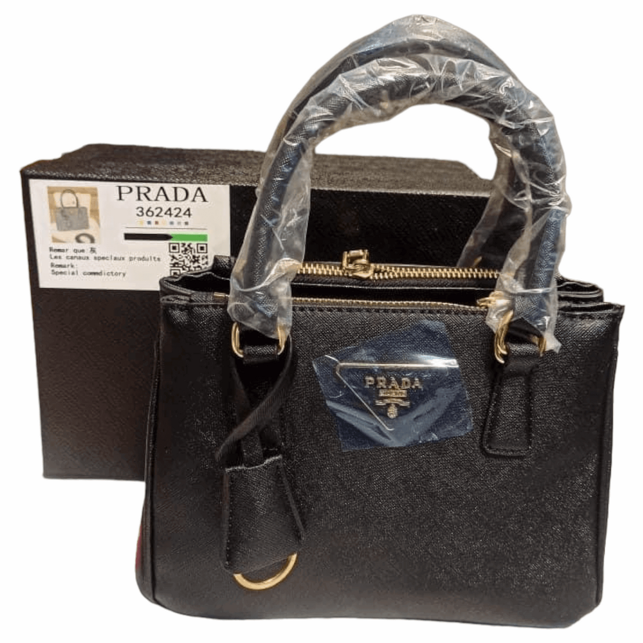 PRADA Galleria Luxe Du Jour Small Safiano Handbag Black - EBM | TBC elorabym.com {{ shop.shopifyCountryName }} - Discounted Prices - Online Store - Best Quality In Pakistan - Sale -Cash On Delivery - Online Payment - Bank Transfer Facility - Shipping Worldwide - Sleepwear - Loungewear - Nighties - Crossbody - Handbag