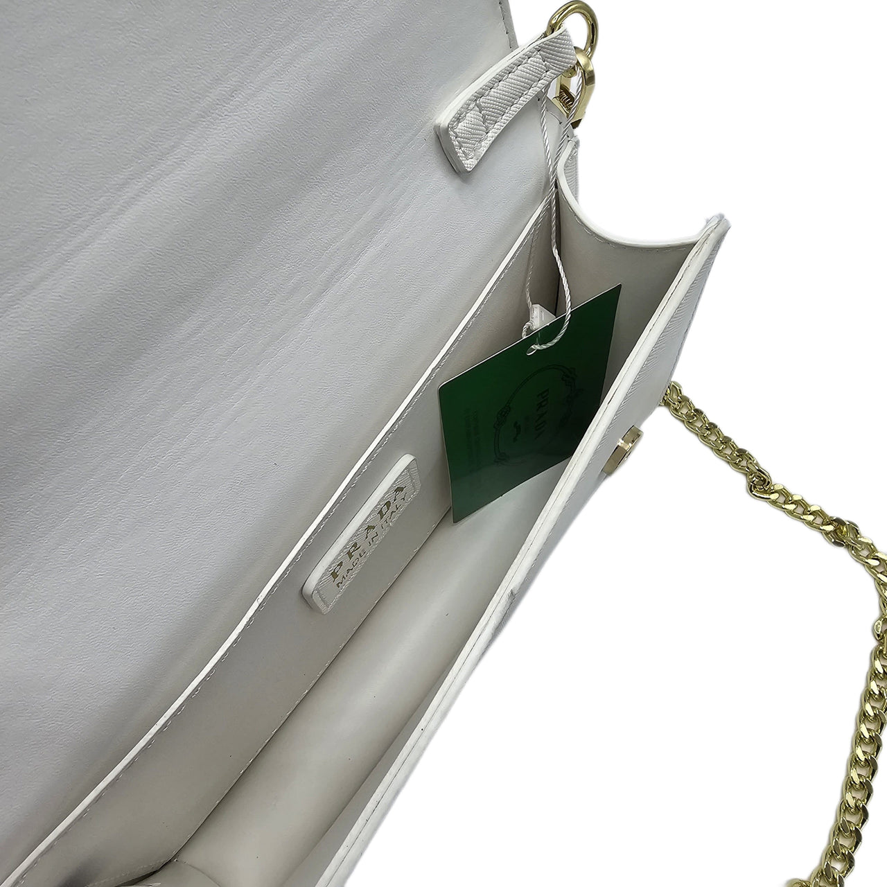 The Bag Couture Handbags, Wallets & Cases PRADA Safiano Crossbody Bag White