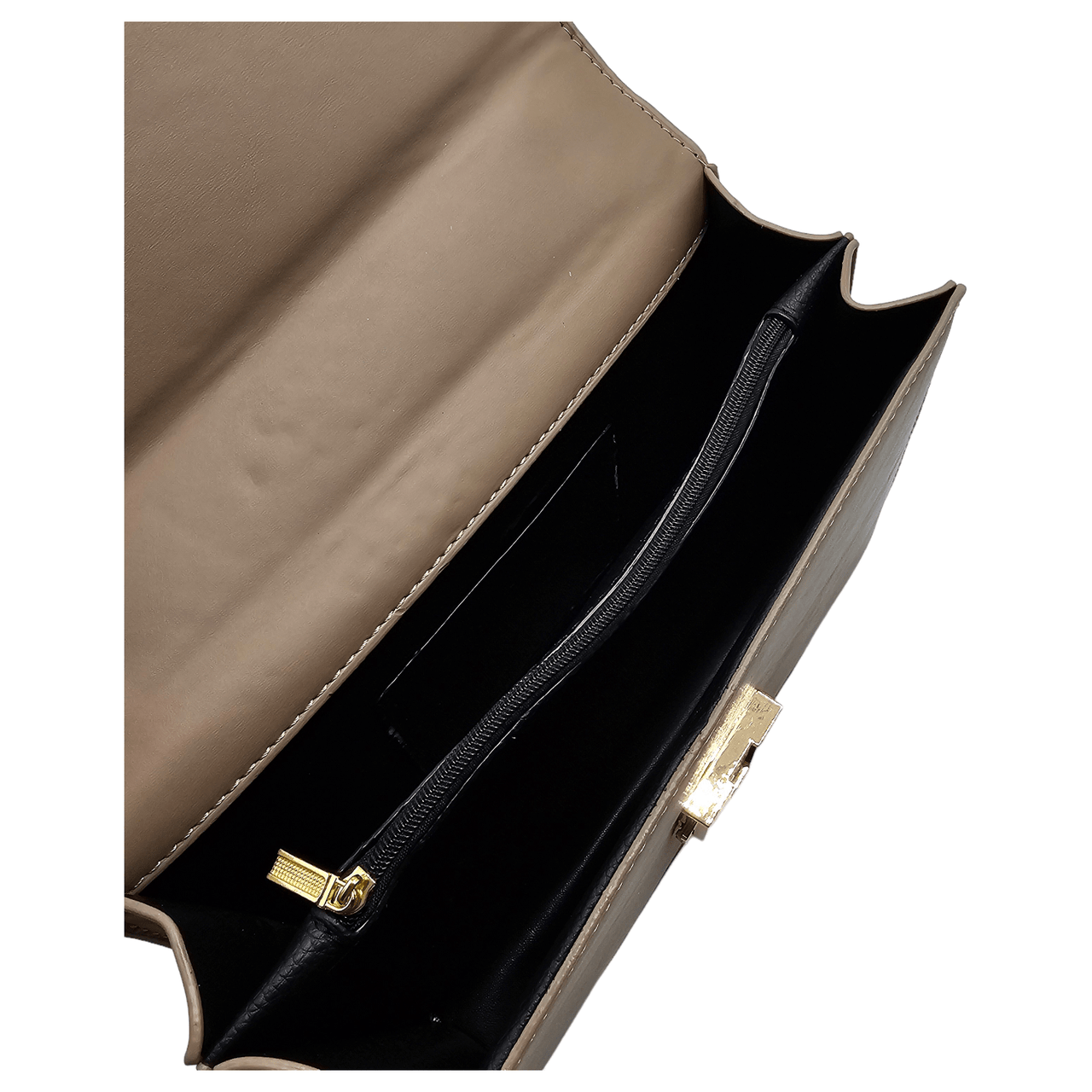 The Bag Couture Handbags, Wallets & Cases TOM FORD Logo Clasp Embossed Shoulder Bag Beige