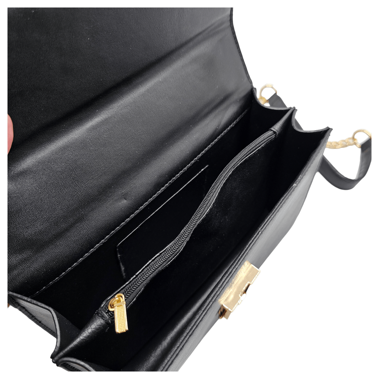The Bag Couture Handbags, Wallets & Cases TOM FORD Logo Clasp Embossed Shoulder Bag Black
