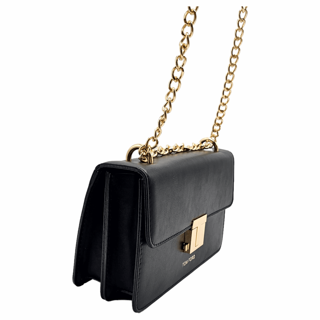 TOM FORD Logo Clasp Embossed Shoulder Bag Black - EBM | TBC elorabym.com {{ shop.shopifyCountryName }} - Discounted Prices - Online Store - Best Quality In Pakistan - Sale -Cash On Delivery - Online Payment - Bank Transfer Facility - Shipping Worldwide - Sleepwear - Loungewear - Nighties - Crossbody - Handbag