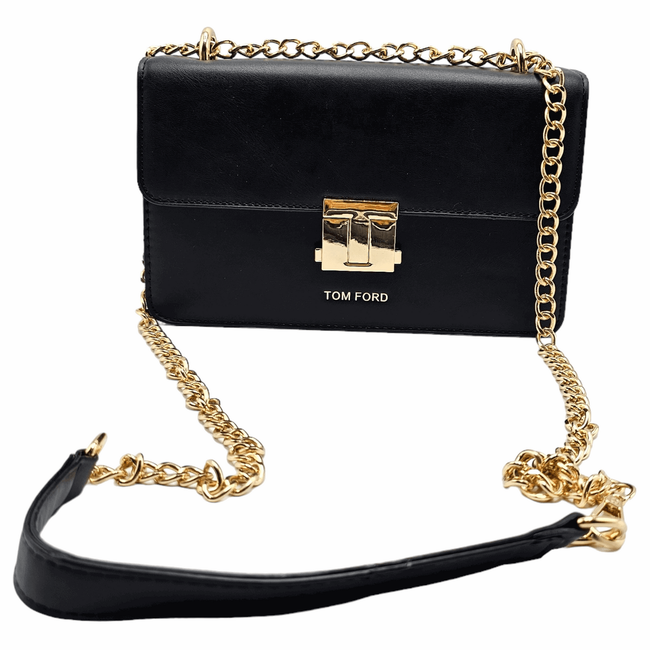 TOM FORD Logo Clasp Embossed Shoulder Bag Black - EBM | TBC elorabym.pk {{ shop.shopifyCountryName }} - Discounted Prices - Online Store - Best Quality In Pakistan - Sale -Cash On Delivery - Online Payment - Bank Transfer Facility - Shipping Worldwide - Sleepwear - Loungewear - Nighties - Crossbody - Handbag