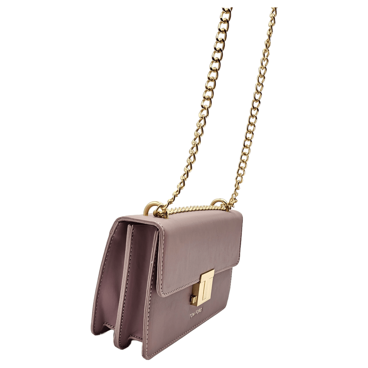 The Bag Couture Handbags, Wallets & Cases TOM FORD Logo Clasp Embossed Shoulder Bag Tea Pink