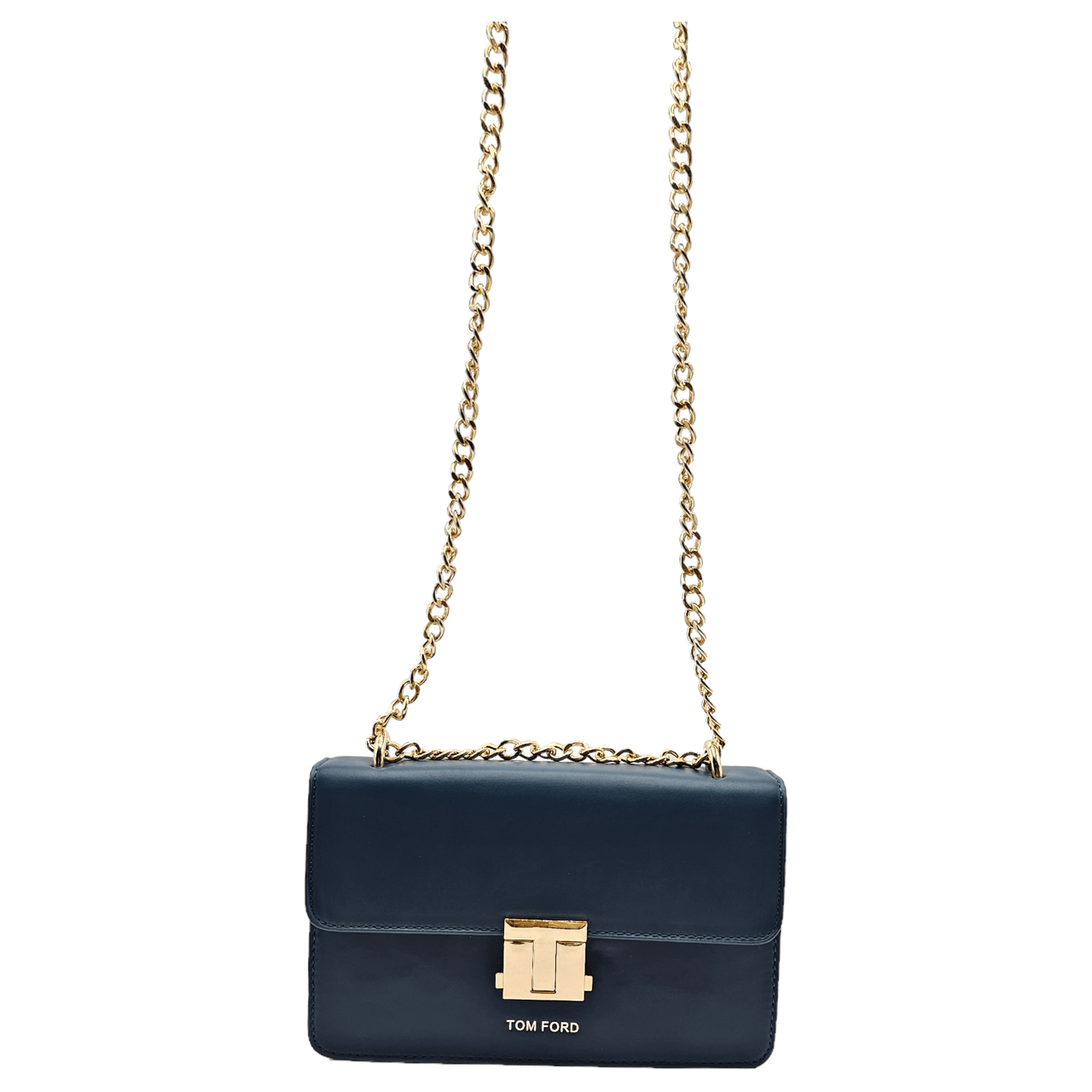 The Bag Couture Handbags, Wallets & Cases TOM FORD Logo Clasp Embossed Shoulder Bag Zinc