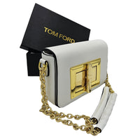 Thumbnail for The Bag Couture Handbags, Wallets & Cases TOM FORD Natalia Leather Medium Shoulder Bag White
