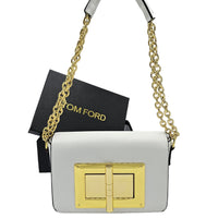 Thumbnail for The Bag Couture Handbags, Wallets & Cases TOM FORD Natalia Leather Medium Shoulder Bag White