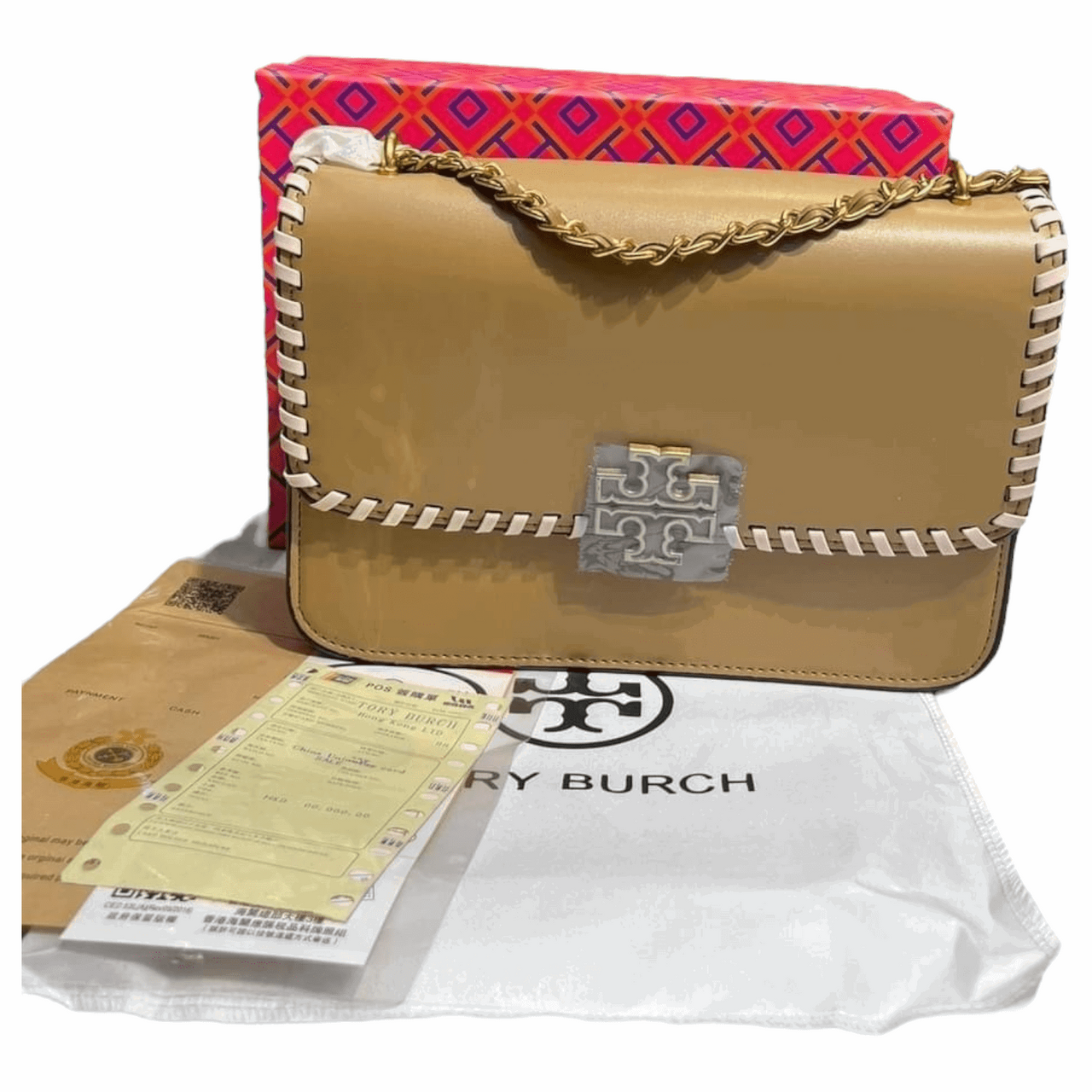 Tory Burch Britten Shoulder / Crossbody Bag Beige - EBM | TBC elorabym.pk {{ shop.shopifyCountryName }} - Discounted Prices - Online Store - Best Quality In Pakistan - Sale -Cash On Delivery - Online Payment - Bank Transfer Facility - Shipping Worldwide - Sleepwear - Loungewear - Nighties - Crossbody - Handbag