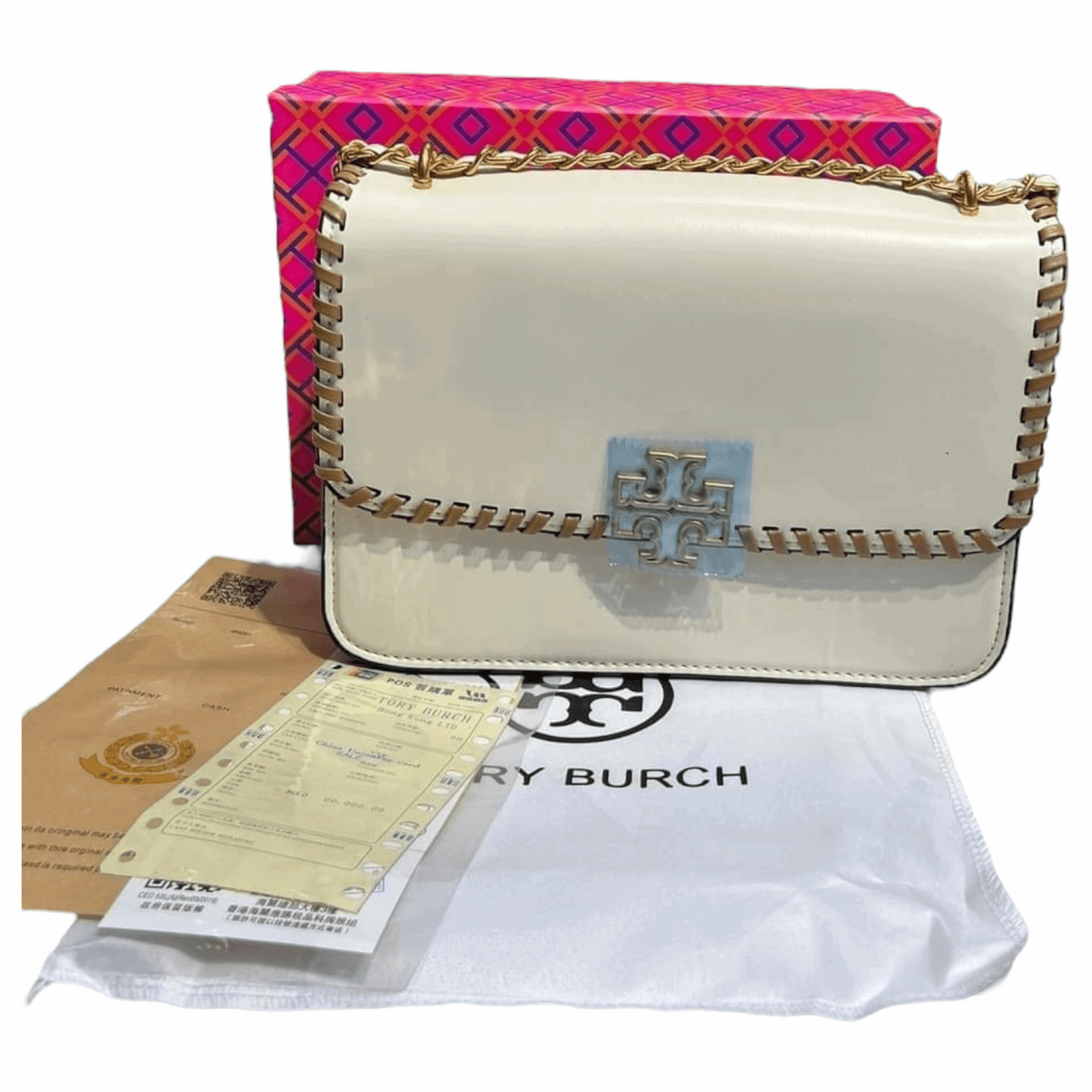 Tory Burch Britten Shoulder / Crossbody Bag Off White - EBM | TBC elorabym.com {{ shop.shopifyCountryName }} - Discounted Prices - Online Store - Best Quality In Pakistan - Sale -Cash On Delivery - Online Payment - Bank Transfer Facility - Shipping Worldwide - Sleepwear - Loungewear - Nighties - Crossbody - Handbag