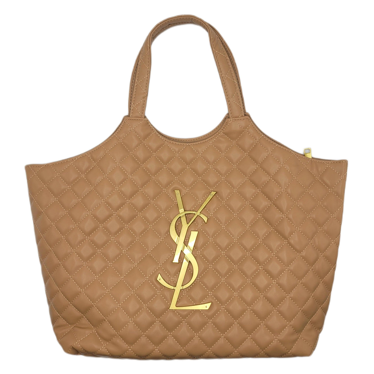 The Bag Couture Handbags, Wallets & Cases YSL iCare Quilted Tote Bag Black/White/Beige