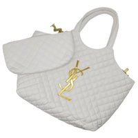 Thumbnail for The Bag Couture Handbags, Wallets & Cases White YSL iCare Quilted Tote Bag Black/White/Beige