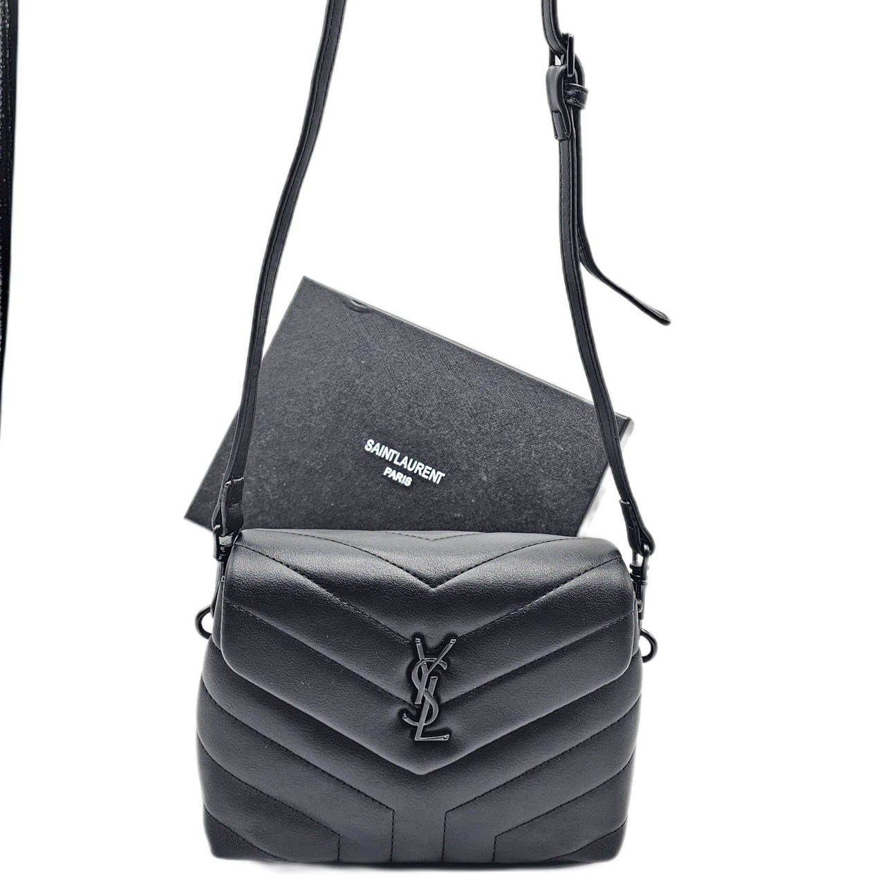 The Bag Couture Handbags, Wallets & Cases YSL Loulou Toy Quilted Shoulder / Crossbody Bag Black