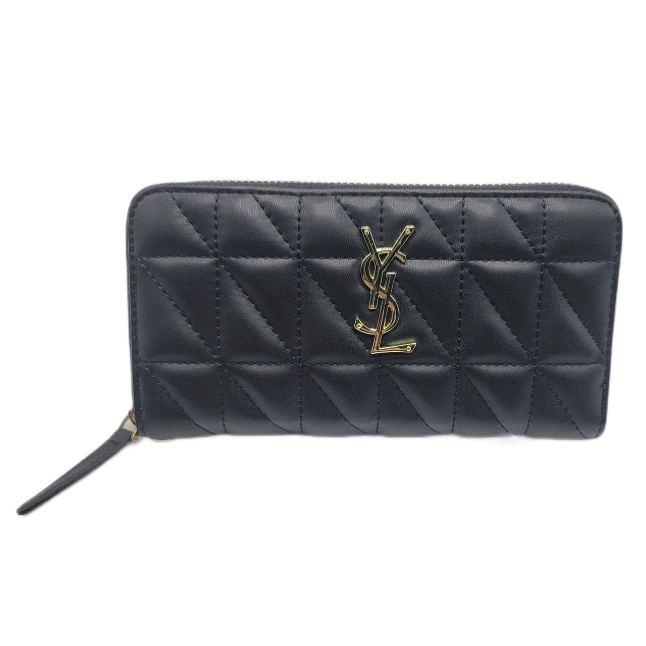 The Bag Couture Luggage & Bags YSL Quilted Zip Wallet Black