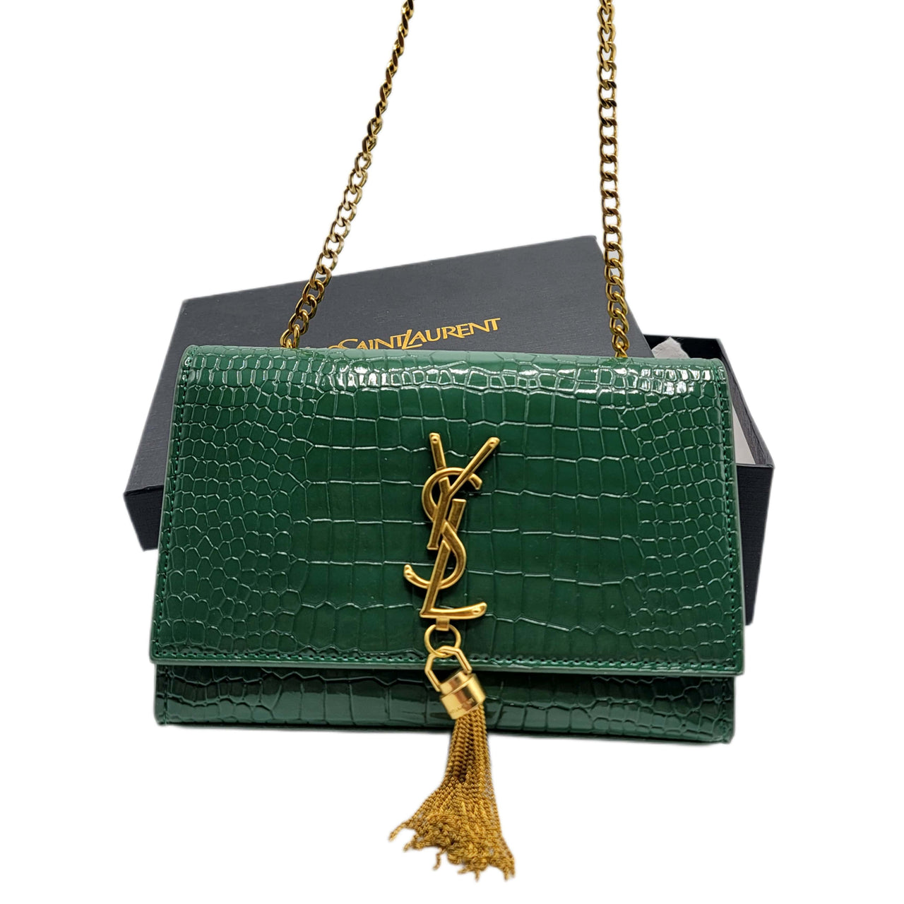 The Bag Couture Handbags, Wallets & Cases YSL Shoulder / Crossbody Bag Green Gold