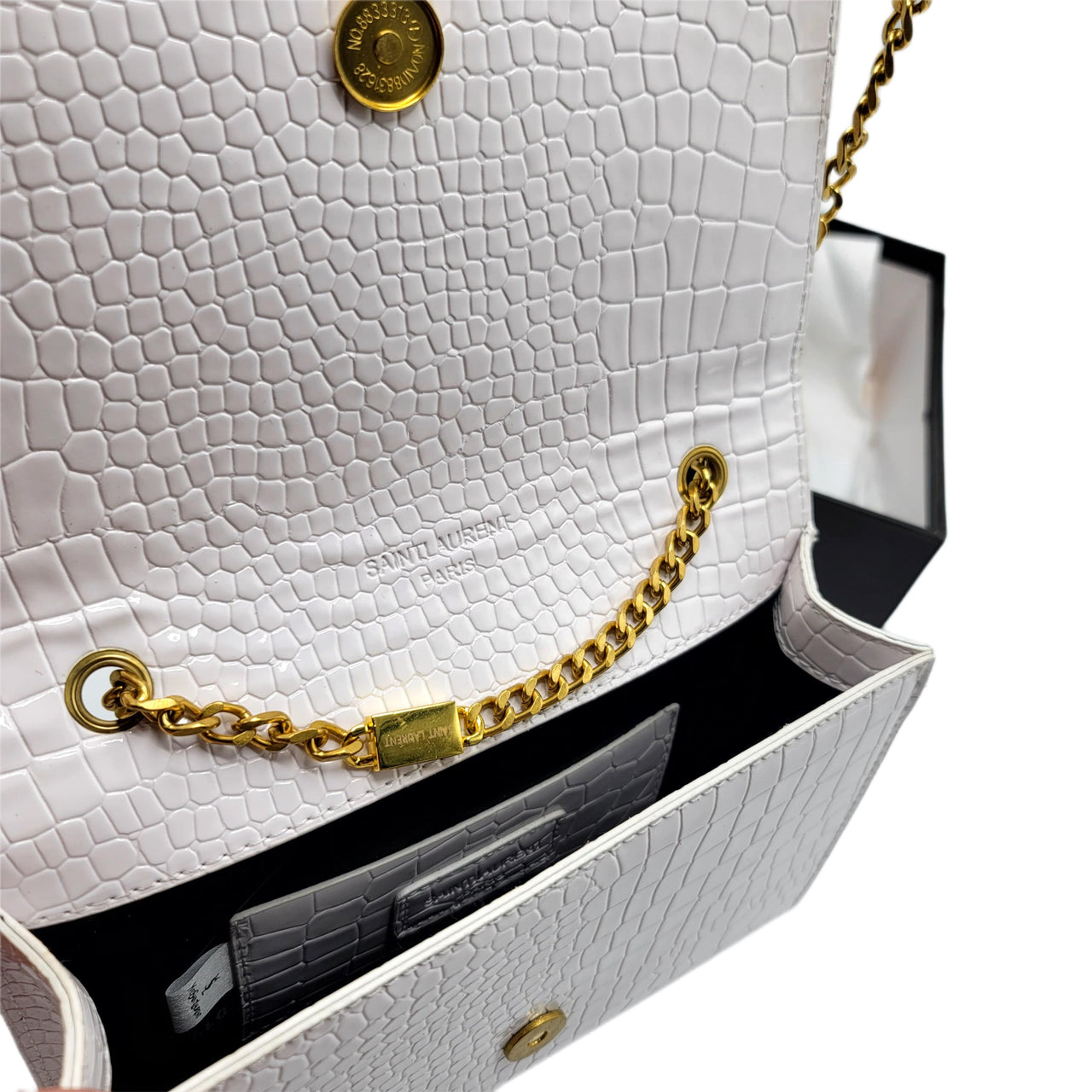 The Bag Couture Handbags, Wallets & Cases YSL Shoulder / Crossbody Bag White Gold