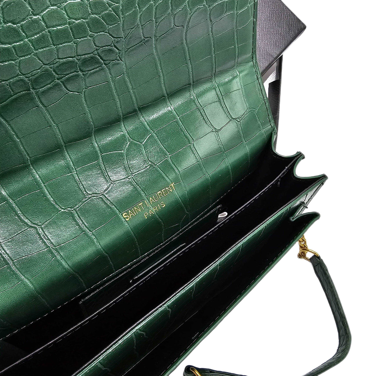 The Bag Couture Handbags, Wallets & Cases YSL Sunset Medium Shoulder Bag Green