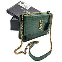 Thumbnail for The Bag Couture Handbags, Wallets & Cases YSL Sunset Medium Shoulder Bag Green