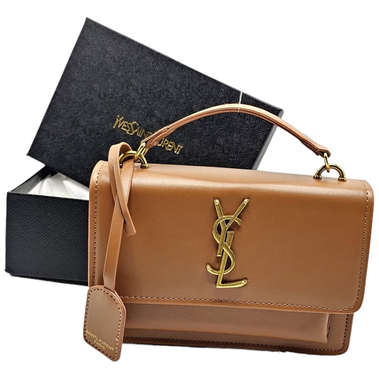 The Bag Couture Handbags, Wallets & Cases YSL Sunset Shoulder Bag Brown